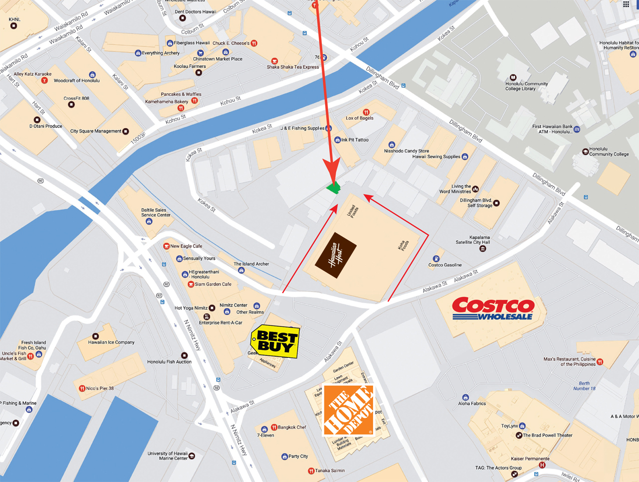 Map showing Chromagraphx at 500 Alakawa Street, Unit #212, Honolulu — opens in Google Maps